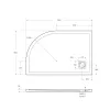 Душевой поддон из искусств.мрамора BelBagno UNO TRAY-MR-UNO-RH-120/80//120/90-550-35-W-L/R-CR в комплекте с сифоном, Высота поддона: 4, Тип поддона: Низкий, Выбрать размер: 120х80, Ориентация: левый, изображение 7