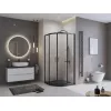 Душевой поддон из искусств. мрамора BelBagno UNO TRAY-MR-UNO-R-90-550-35-NERO-CR в комплекте с сифоном, Высота поддона: 4, Выбрать цвет: Чёрный, Тип поддона: Низкий, Выбрать размер: 90х90, изображение 6