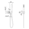 Ручной душ с гибким шлангом и штуцером держателем CEZARES PORTA-DEFM-SR, изображение 2