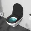 AM.PM  Gem подвесной унитаз FlashClean с черным матовым сиденьем микролифт, изображение 3
