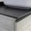 Тумба-умывальник Comforty Прага-120 дуб белый с графитовой столешницей с раковиной, Внешний вид: раковина Comforty T-Y9378, изображение 4
