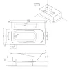 AM.PM Sense New, ванна акриловая А0, Выбрать размер: 150x70, изображение 12