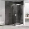 Душевой уголок ABBER Schwarzer Diamant квадрат , прозрачное/хром, Цвет стекла: прозрачное, Цвет профиля: Хром, Выбрать размер: 80х80, изображение 2