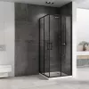 Душевой уголок ABBER Schwarzer Diamant квадрат, прозрачное/черный, Цвет стекла: прозрачное, Цвет профиля: Черный, Выбрать размер: 80х80, изображение 2