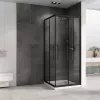 Душевой уголок ABBER Schwarzer Diamant квадрат , прозрачное/черный, Цвет стекла: прозрачное, Цвет профиля: Черный, Выбрать размер: 80х80, изображение 2