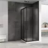 Душевой уголок ABBER Schwarzer Diamant квадрат, матовое/черный, Цвет стекла: матовое, Цвет профиля: Черный, Выбрать размер: 80х80, изображение 2