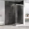 Душевой уголок ABBER Schwarzer Diamant квадрат, матовое/хром, Цвет стекла: матовое, Цвет профиля: Хром, Выбрать размер: 80х80, изображение 2