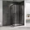 Душевой уголок ABBER Schwarzer Diamant прямоугольный , прозрачное/черный, Цвет стекла: прозрачное, Цвет профиля: Черный, Выбрать размер: 120х80, изображение 2