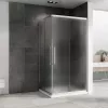 Душевой уголок ABBER Schwarzer Diamant прямоугольный, матовое/хром, Цвет стекла: матовое, Цвет профиля: Хром, Выбрать размер: 120х80, изображение 2