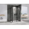 Душевой уголок ABBER Sonnenstrand  прозрачное/черный , в угол, Цвет стекла: прозрачное, Цвет профиля: Черный, Выбрать размер: 100х70, изображение 2