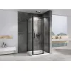Душевой уголок ABBER Sonnenstrand  прозрачное/черный, в угол, Цвет стекла: прозрачное, Цвет профиля: Черный, Выбрать размер: 100х70, изображение 2