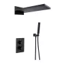 Душевая система ACWEN 80061B встраиваемая с термостатом , черный матовый, изображение 2