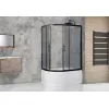 Душевые ограждения: Душевой угол Royal Bath RB 8120BK ассиметричный 1 в магазине Акватория