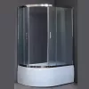 Душевые ограждения: Душевой угол Royal Bath RB 8120BK ассиметричный 1 в магазине Акватория