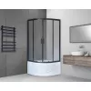 Душевой угол Royal Bath RB BK четверть круга, Цвет стекла: прозрачное, Цвет профиля: Черный, Выбрать размер: 90x90, изображение 2