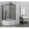 Душевые ограждения: Душевой угол Royal Bath RB 8120BK ассиметричный 1 в магазине Акватория