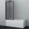 Стеклянная шторка WasserKRAFT Abens 20W01-80 Matt black Fixed, Цвет профиля: Черный, Выбрать размер: 80х160, изображение 6