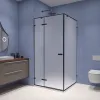 Душевой уголок RGW SV-030B матовое/черный, Цвет стекла: матовое, Цвет профиля: Черный, Выбрать размер: 1000x1000, изображение 3