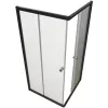 Душевое ограждение Radomir  ДРИМ матовое стекло, без поддона, Цвет стекла: матовое, Цвет профиля: Черный, Выбрать размер: 100х100, изображение 2