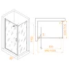 Душевой уголок RGW SV-145B, Цвет стекла: прозрачное, Цвет профиля: Черный, Выбрать размер: 1000x700, изображение 8