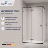 Душевой уголок RGW SV-040B матовое/черный, Цвет стекла: матовое, Цвет профиля: Черный, Выбрать размер: 1200x1000