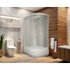 Кабина душевая  EF1221L/R  PARLY, Цвет стекла: матовое, Высота поддона: Высокий, Цвет профиля: Белый, Выбрать размер: 120х80, Ориентация: левая, изображение 2