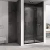 Душевая дверь ABBER Schwarzer Diamant прозрачное/черный/H-195см, Цвет стекла: прозрачное, Цвет профиля: Черный, Выбрать размер: 100, изображение 2