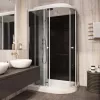 Кабина душевая  EC1231L/R  PARLY, Цвет стекла: тонированное, Высота поддона: Низкий, Цвет профиля: Белый, Выбрать размер: 120х80, Ориентация: левая, изображение 3