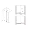 Душевая дверь ABBER Komfort AG90120 120х200 без прист.профиля, изображение 8
