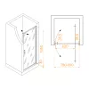 Душевая дверь RGW LE-102B, Цвет стекла: прозрачное, Цвет профиля: Черный, Выбрать размер: 80, изображение 2