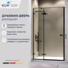 Душевая дверь RGW SV-004B, Цвет стекла: прозрачное, Цвет профиля (вариация): Черный, Выбрать размер: 140
