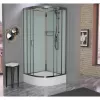 Душевая кабина Frank F409/1 М Brilliant матовое стекло, Цвет стекла: матовое, Цвет профиля: Хром, Тип поддона: Средний, Выбрать размер: 90х90, Внешний вид: с крышей, изображение 2
