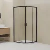 Душевой уголок RGW CL-54B, Цвет стекла: прозрачное, Цвет профиля (вариация): Черный, Выбрать размер: 900x900