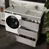 Тумба напольная с раковиной "Даллас ЛЕОН 120", Люкс серая, PLUS, Выбрать цвет: Серый, Внешний вид: 3 ящика, Ориентация: левая, изображение 4