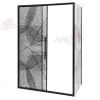 Душевой уголок AvaCan FB+SB с рисунком/черный, Цвет стекла: с рисунком, Цвет профиля: Черный, Выбрать размер: 120-140х80, изображение 6