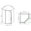 Душевой уголок AvaCan PB 90/100, Цвет стекла: с рисунком, Цвет профиля: Черный, Выбрать размер: 90х90, изображение 14