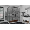 Душевой уголок AvaCan FB2  с рисунком/черный, Цвет стекла: с рисунком, Цвет профиля: Черный, Выбрать размер: 170-190х90, изображение 4