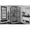 Душевой уголок AvaCan FB+SB с рисунком/черный, Цвет стекла: с рисунком, Цвет профиля: Черный, Выбрать размер: 120-140х80, изображение 3