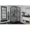 Душевой уголок AvaCan FB+SB с рисунком/черный, Цвет стекла: с рисунком, Цвет профиля: Черный, Выбрать размер: 120-140х80, изображение 2