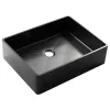 Раковина D4837B Castle MELANA ProfLine 1,2 мм черная накладная, Сифон, донный клапан, Выбрать цвет: Черный, изображение 2