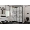 Душевая дверь в нишу AvaCan FB MT, Цвет стекла: матовое с рисунком, Цвет профиля: Черный, Выбрать размер: 170-190, изображение 2
