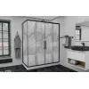Душевой уголок AvaCan FB2 матовое с рисунком/черный, Цвет стекла: матовое с рисунком, Цвет профиля: Черный, Выбрать размер: 170-190х90, изображение 2