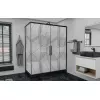 Душевой уголок AvaCan FB2 матовое с рисунком/черный, Цвет стекла: матовое с рисунком, Цвет профиля: Черный, Выбрать размер: 170-190х90, изображение 4
