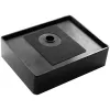 Раковина D4837B Castle MELANA ProfLine 1,2 мм черная накладная, Сифон, донный клапан, Выбрать цвет: Черный, изображение 4