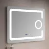 Мебель для ванной: Зеркало с LED-подсветкой MELANA-8060 подогрев / часы / космет.зеркало (MLN-LED091/B) 1 в магазине Акватория