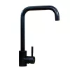 Смеситель д/кухни MELANA-610104B Tondo нерж.сталь, однорычажный, черный, литой излив, Выбрать цвет: Черный, изображение 2