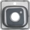 Мойка 3838 MELANA 0,6/160 ИУ врезная  без сифона, Внешний вид: без сифона, изображение 3