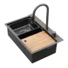 Мойка D6846B+6 MELANA ProfLine 3,0/215 ГРАФИТ врезная, Выбрать цвет: Графит, изображение 3