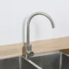 Смесители: Смеситель д/кухни MELANA-610103 Tondo нерж.сталь, однорычажный, сатин, литой излив 1 в магазине Акватория