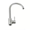 Смеситель д/кухни MELANA-610103 Tondo нерж.сталь, однорычажный, сатин, литой излив, Выбрать цвет: Хром, изображение 6